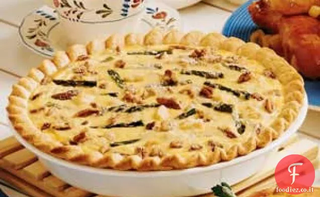 Quiche di asparagi e noci pecan