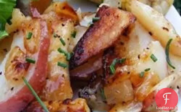 Patate alla griglia e cipolla
