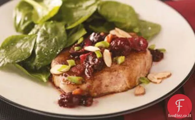 Braciole di maiale con glassa di ciliegia Chipotle