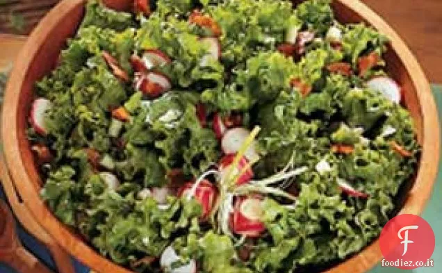 Insalata calda di lattuga appassita