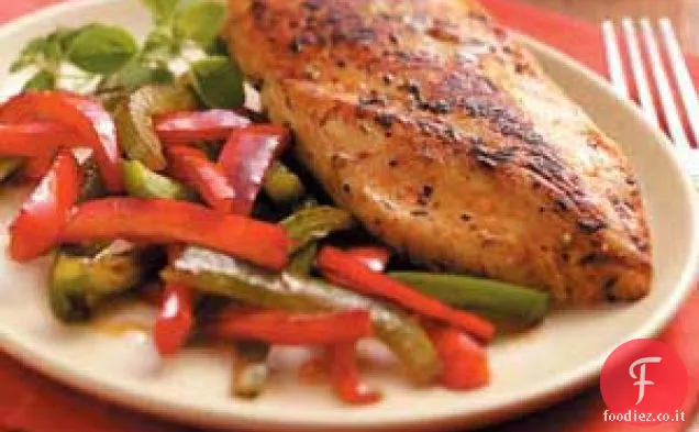 Pollo al limone e peperoni