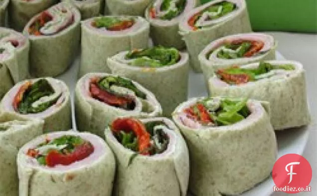 Prosciutto e Girandole di Basilico fresco