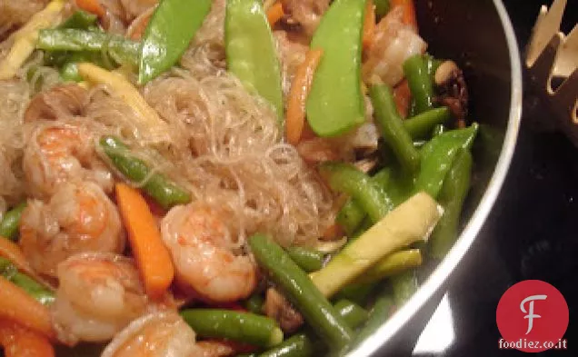 Un gambero Stirfry Un po di notte