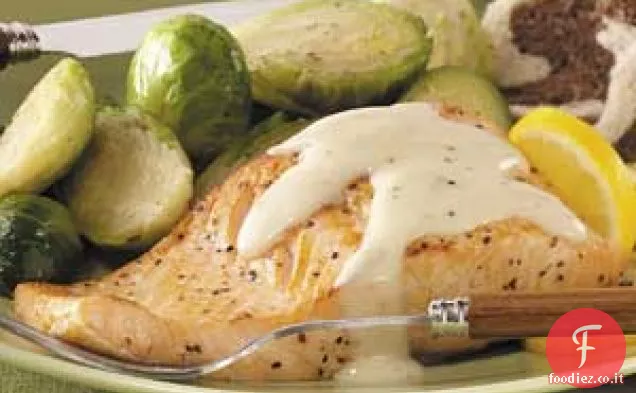 Salmone con salsa Mornay