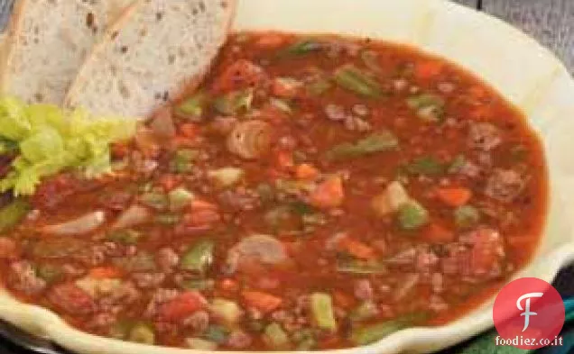 Zuppa di manzo vegetale di famiglia
