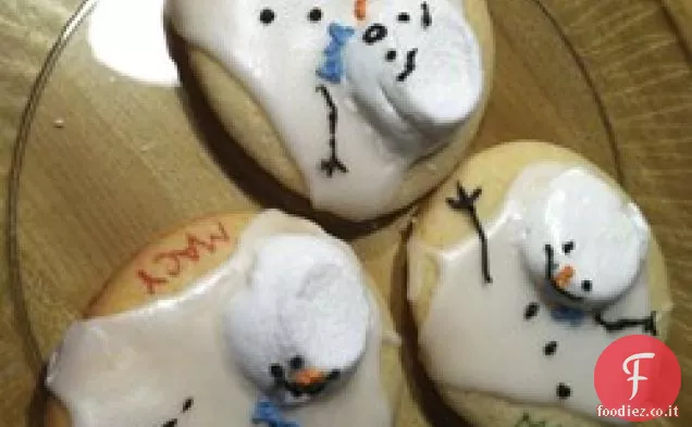 Biscotti di pupazzo di neve fuso