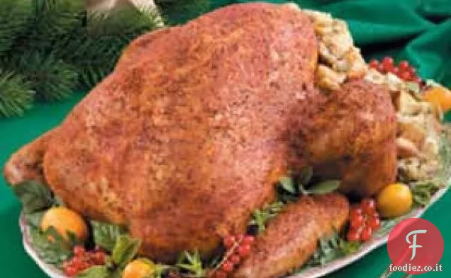 Tacchino arrosto strofinato con salvia