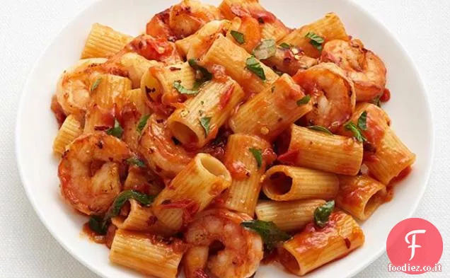 Rigatoni con Gamberi Piccanti