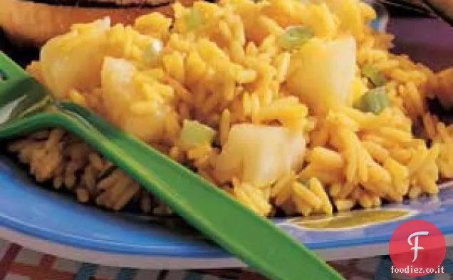 Riso all'ananas al curry