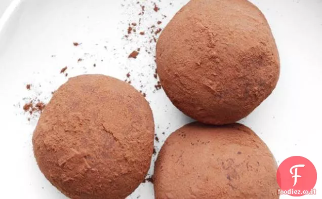 Lampone-Burro di arachidi Tartufi di cioccolato con cacao in polvere