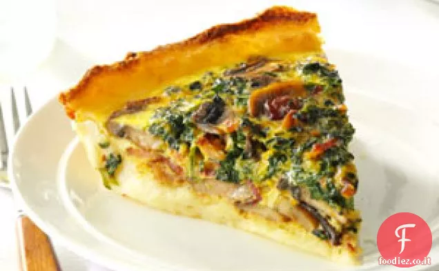 Quiche di spinaci con crosta di patate