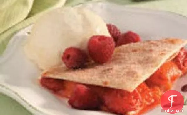 Quesadillas ripiene di frutta