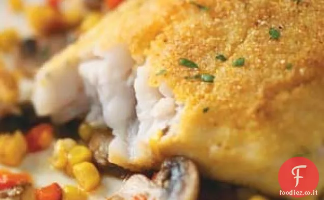 Walleye in crosta di farina di mais