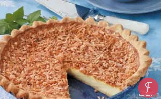 Torta di crema pasticcera al cocco