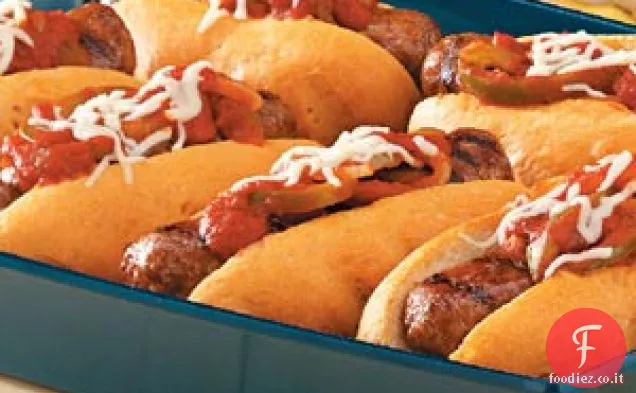 Panini con salsiccia italiana alla griglia
