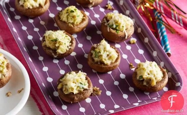 Funghi ripieni di carciofo e formaggio