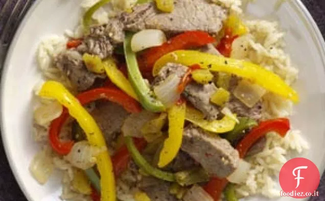 Messicano Fiesta bistecca Stir-Fry