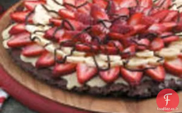 Banana-Berry Brownie Pizza