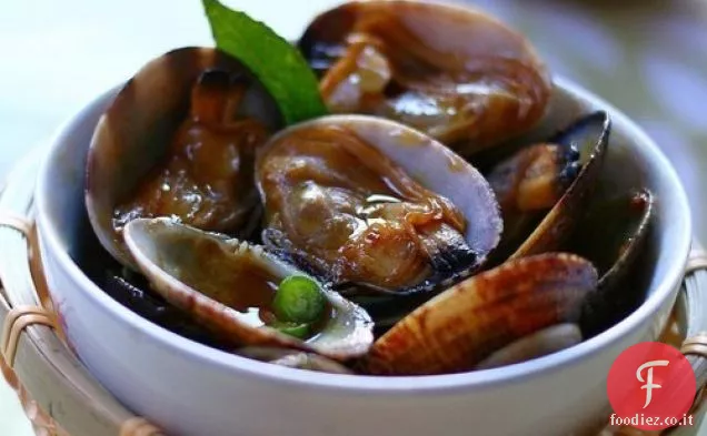 Vongole Kam Heong (vongole profumate d'oro)