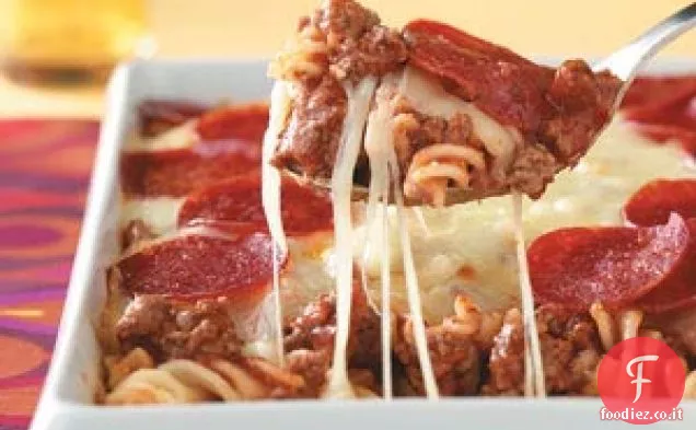 Spiral Pepperoni Pizza Bake