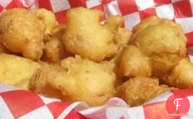 Snack con frittelle di vongole