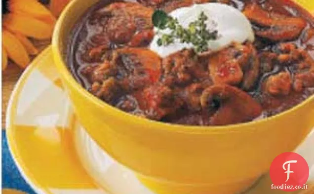 Chili di funghi carnosi