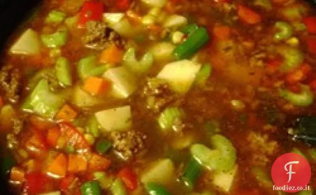 Zuppa di manzo vegetale facile