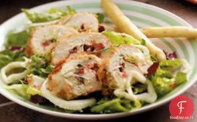 Pollo al basilico su verdure