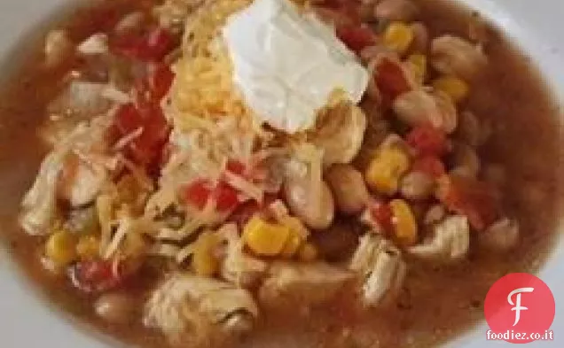 Chili di pollo di fagioli bianchi
