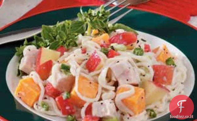 Cheddar-Insalata di tacchino di mele