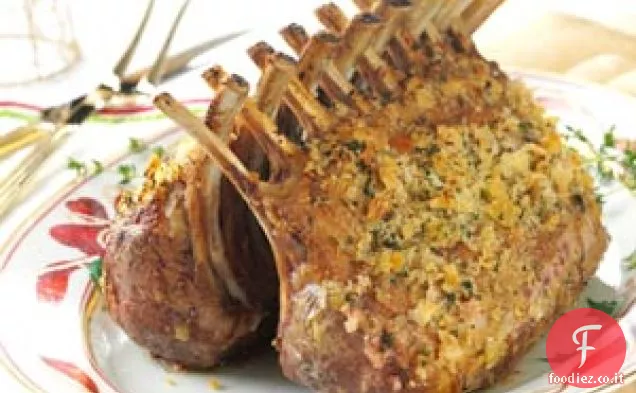 Rastrelliera di agnello in crosta di erbe