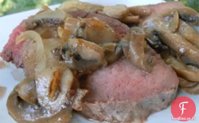 Manzo controfiletto Punta Arrosto con funghi