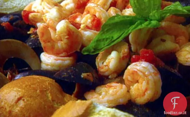 Cozze, Vongole e Gamberi in Brodo Piccante