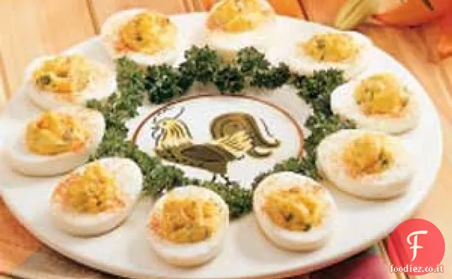 Uova diavolerie all'aglio