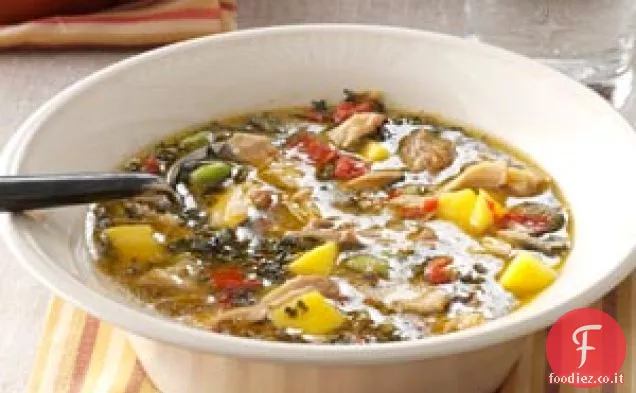Zuppa di pollo al mango e cocco