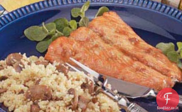 Salmone d'acero con Couscous ai funghi