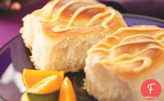 Panini per la colazione con cheesecake all'arancia