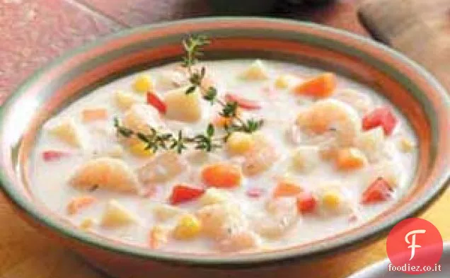 Zuppa di gamberetti semplice