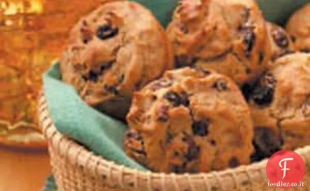 Muffin di segale all'uva passa