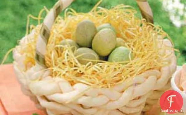Cestino di Pasqua al cioccolato bianco