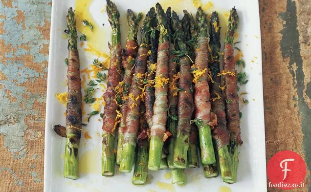 Asparagi confezionati di pancetta con Citronette