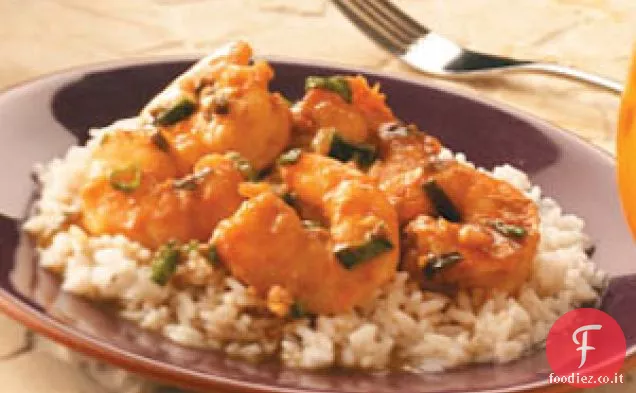 Gamberetti con salsa di zenzero e peperoncino