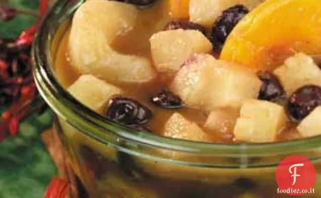 Frutta calda al curry