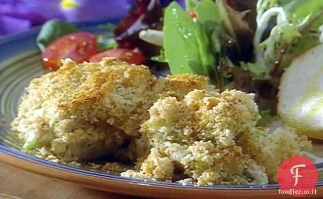 Insalata di gamberetti e granchio al forno