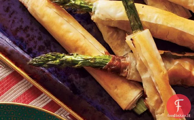 Asparagi Fillo-Avvolti con Prosciutto