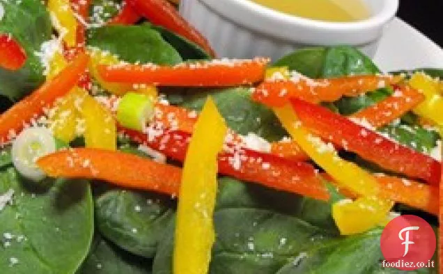 Insalata di spinaci e pepe rosso super facile