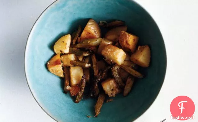 Patate Arrosto e Asparagi con Parmigiano