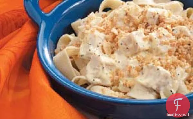 Pollo con crema di semi di papavero