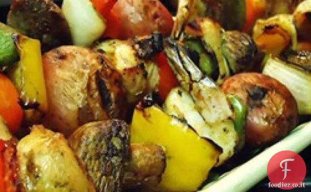 Kabobs di pollo alla mandorla piccante