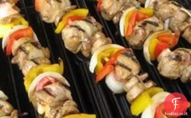 Pollo e pancetta Shish Kabobs